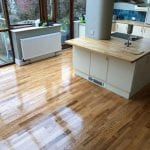 sanded and varnished oak floors