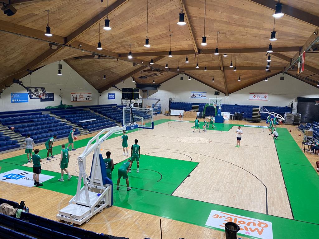 wood floor sanding - national basketball arena