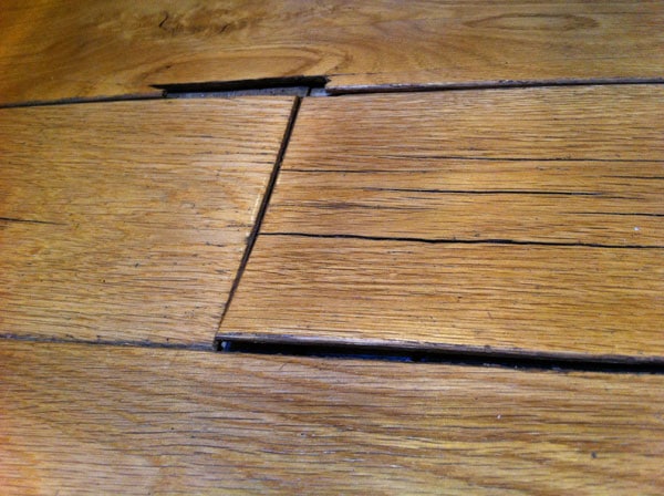 water damaged wood floor